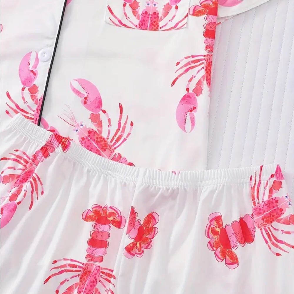 NWOT Lobster PJ pajama set, women’s L. - Picture 5 of 12